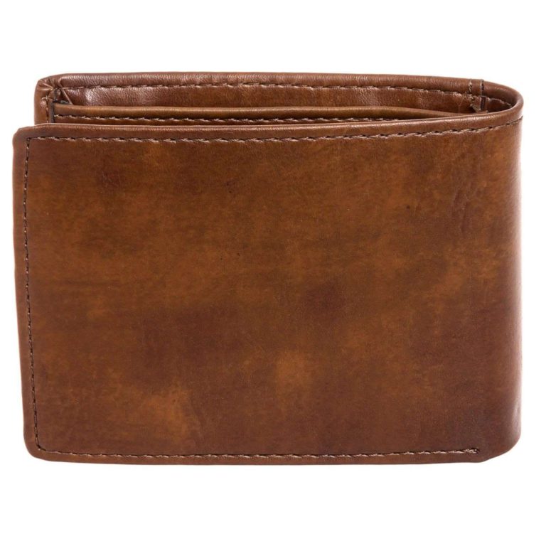 Dockers Mens Leather Extra Capacity Slimfold Bifold Wallet Cognac - $49.95