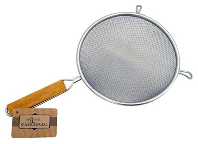 Culina 8" Double Mesh Strainer Stainless Steel Wooden Handle - $10.95