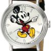 Disney Men's W001868 Mickey Mouse Silver-Tone Watch With Black Band - $15.95