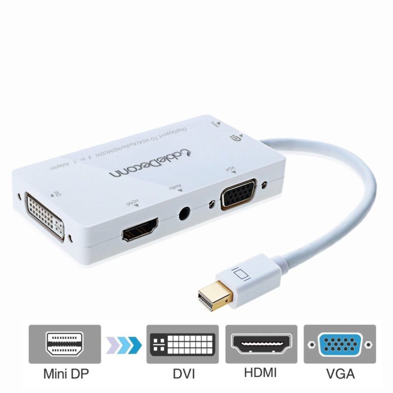 Mini Dp Adaptercabledeconn 4-In-1 Mini Displayport (Thunderbolt Compatible) T.. - $18.95