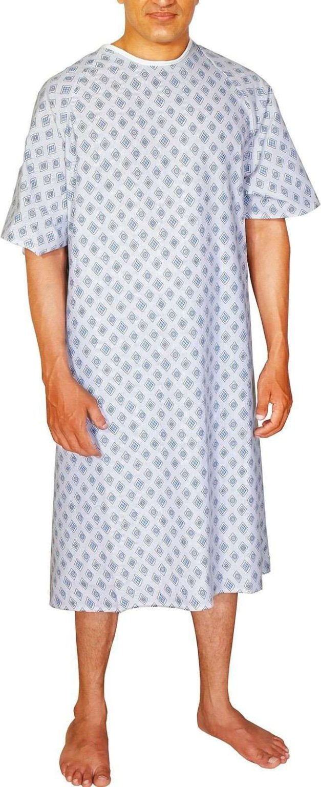 Patient Gowns (2-Pack) - Blue Diamond - Fits All Sizes Up To 2Xl (47 Inch Lon.. - $14.95