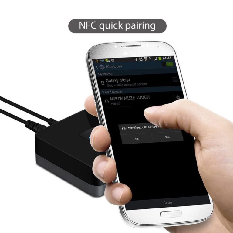 Mpow Bluetooth 4.0 Receiver Wireless Audio Adapter With Nfc-Enabled Apt-X Tec.. - $24.95