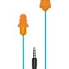 Plugfones Ear Plugs/Earbuds - Foam and Silicone Plugs with Music (Orange) Light Blue/Orange - $30.95