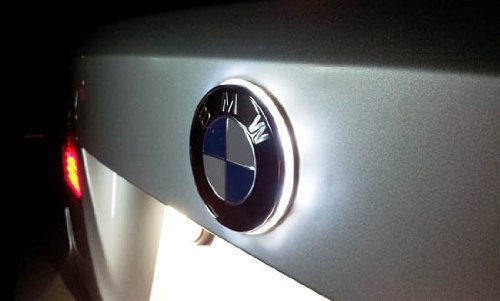 iJDMTOY (1) White LED Illuminated Emblem Background Lighting Kit For BMW Front Hood or Rear Trunk 3.25-Inch 82mm Roundel Emblem Xenon White - $14.95