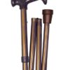 HealthSmart Adjustable Folding Cane with Ergonomic Handle, Lightweight, Sturdy and Support up to 250 pounds, Great for Travel, Walking Stick, Bronze - $20.95