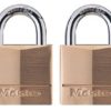 Master Lock Padlock, Solid Brass Lock, 1-9/16 in. Wide, 140Q (Pack of 4-Keyed Alike) 4 Pack - $38.95