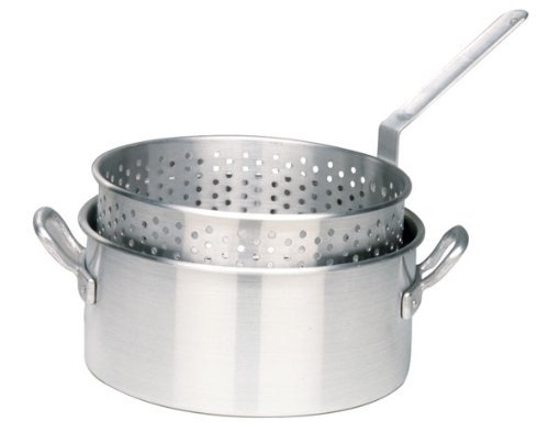 Bayou Classic 10 Quart Aluminum Fry Pot and Basket with Cool Touch Handle - $28.95