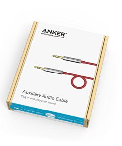 Anker 3.5mm Premium Auxiliary Audio Cable (4ft / 1.2m) AUX Cable for Beats Headphones, iPods, iPhones, iPads, Home/Car Stereos and More (Red) 4 feet Red - $10.95