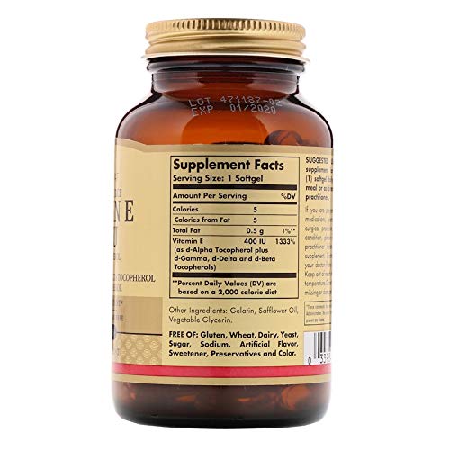 Solgar - Vitamin E 400 IU Mixed (d-Alpha Tocopherol & Mixed Tocopherols) 100 Softgels - $18.95