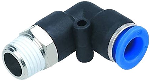 MettleAir MTL 3/8-N03 Push to Connect L Shaped Elbow Male Fitting, 3/8" OD, 3/8" NPT (Pack of 10) - $47.95
