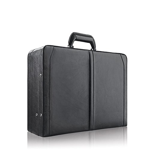 Solo Broadway Premium Leather 16 Inch Laptop Attaché, Hard-sided with Combination Locks, Black - $61.95