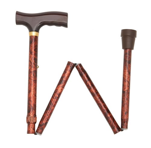 Duro-Med Designer Folding Walking Cane, Adjustable Walking Cane, Copper Swirl - $23.95
