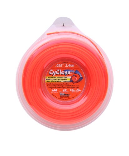Cyclone .095-Inch-by-140-Foot Spool Commercial Grade 6-Blade 1/2-Pound Grass Trimmer Line, Orange CY095D1/2-12 - $19.95
