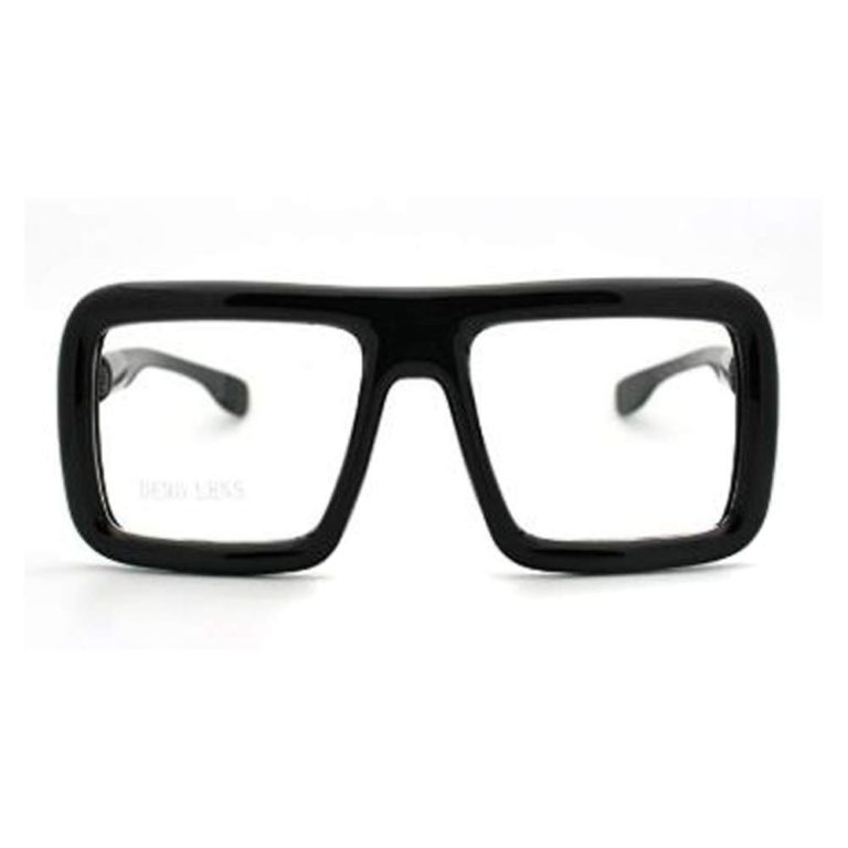 Thick Square Glasses Clear Lens Eyeglasses Frame Super Oversized Fashion Matte Black - $18.95