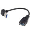 BLUECELL USB 3.0 Right Angle 90 degree Extension Cable Male to Female Adapter Cord, Length: 15cm - $245.95
