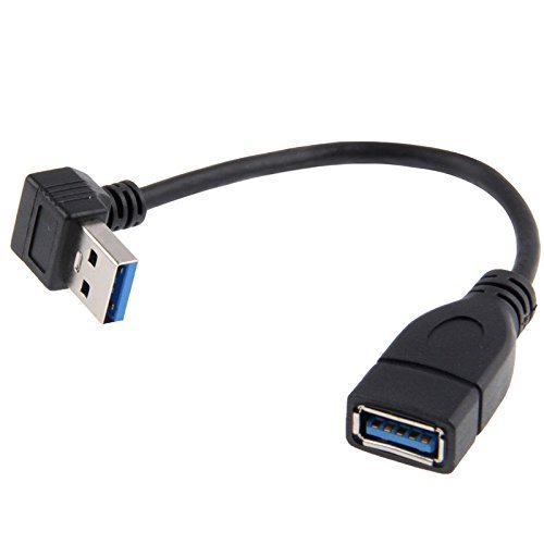 BLUECELL USB 3.0 Right Angle 90 degree Extension Cable Male to Female Adapter Cord, Length: 15cm - $9.95