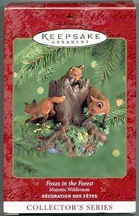 1 X Foxes In The Forest Hallmark Keepsake Ornament: Majestic Wilderness #4 - $32.95