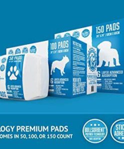 Bulldogology Premium Puppy Pee Pads with Adhesive Sticky Tape (24x24) Large Dog Training Wee Pads with 6 Layer Extra Quick Dry Bullsorbent Polymer Tech - Great for Puppy Housebreaking and Adult Pets 100-Count - $46.95