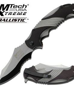 Mtech Xtreme Ballistic Black Grey Assisted Tactical Flipper Pocket Knife (1 Knife) - $13.95