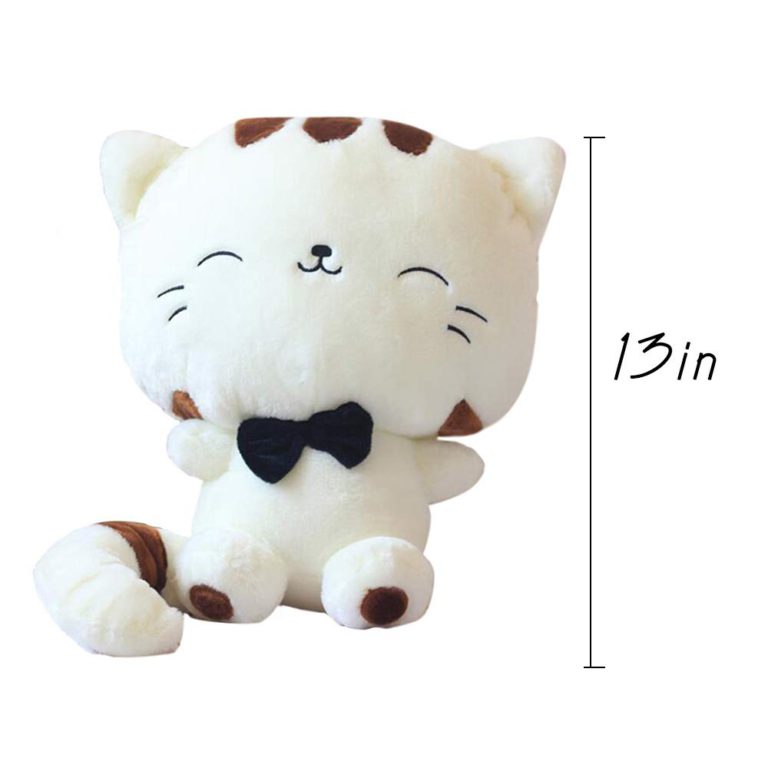 STONCEL 18" 46CM Tail Cute Plush Stuffed Toys Cushion Fortune Cat Doll (Beige Color) - $14.95