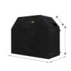Grill Cover - garden home Up to 58" Wide, Water Resistant, Air Vents, Padded Handles, Elastic hem cord - Heavy Duty burner gas BBQ grill Cover 58" Black - $22.95