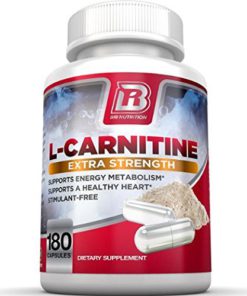 BRI L-Carnitine - 180 Tables 1000mg per Serving Premium Quality Carnitine Amino Acid Natural Fat Burner Supports Athletic Performance, Stamina and Heart Health; Stimulant Free Veggie Capsules - $28.95