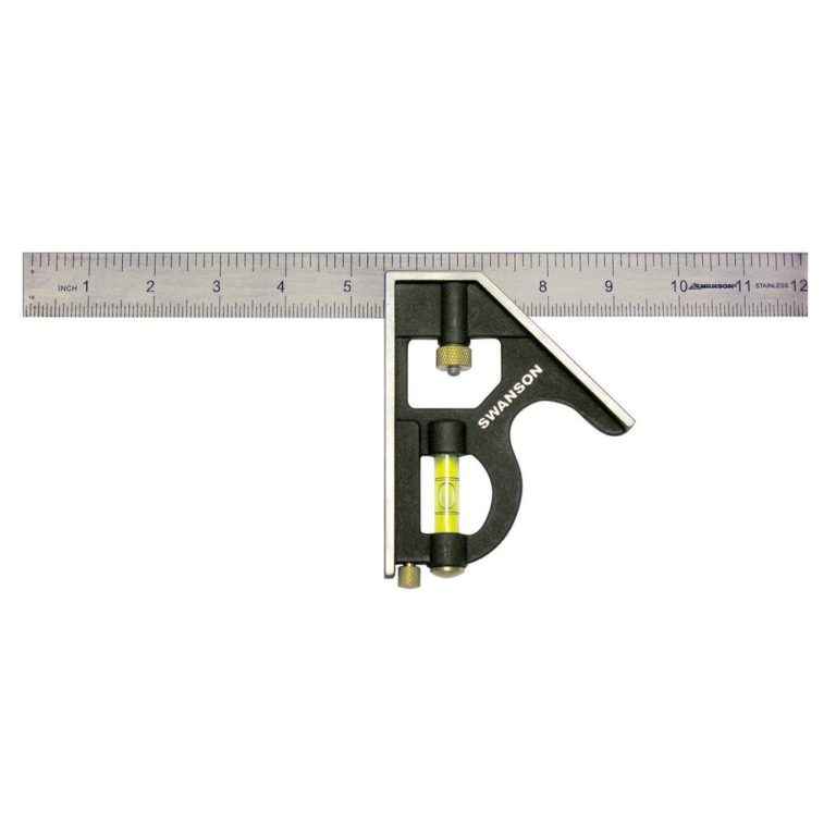 Swanson Tool TC132 12-Inch Combo Square (Cast Zinc Body, Stainless Steel Ruler and Brass Bolt) 12" (inches) - $19.95