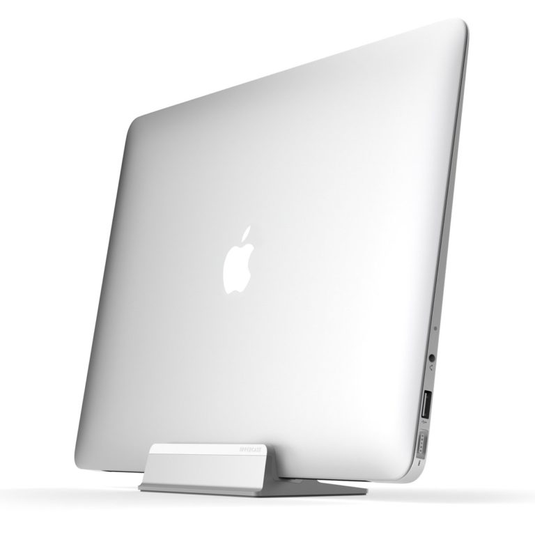 UPPERCASE KRADL Air Small Profile Aluminum Vertical Stand for MacBook Air Silver White - $35.95