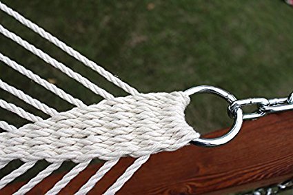 Nova Microdermabrasion Quilted Fabric Hammock with Pillow, Spreader Bar Portable Outdoor Camping Hammock for Patio Yard Heavy Duty?450lbs Capacity? blue - $61.95