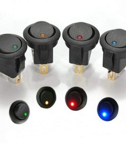 ESUPPORT 20 X Car Boat Rocker Round Dot Toggle LED Switch Blue Red Green Light On/Off 12V 16A 20Pcs - $14.95