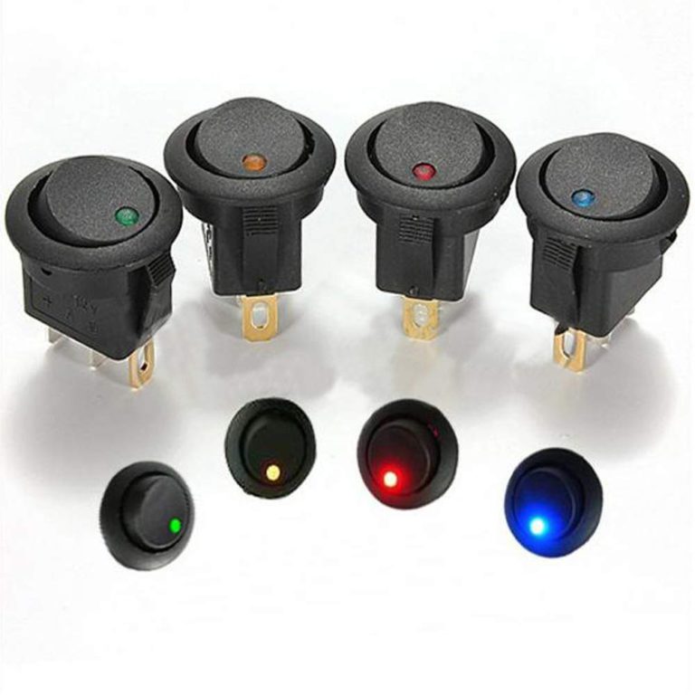 ESUPPORT 20 X Car Boat Rocker Round Dot Toggle LED Switch Blue Red Green Light On/Off 12V 16A 20Pcs - $14.95
