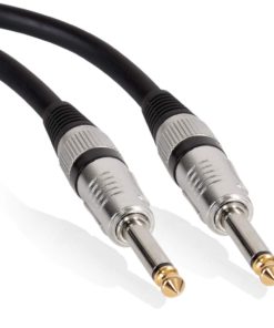 1/4" to 1/4" Audio Connection Cord - ¼" to ¼ Inch Mono Jack Male 30 ft 12 Gauge Black Heavy Duty Professional Speaker / Guitar Cable Wire - Delivers Sound - Pyle Pro PPJJ30 30 Feet - $25.95