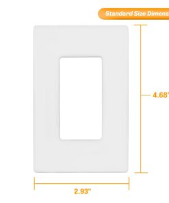 ENERLITES Screwless Decorator Wall Plates Child Safe Outlet Covers, Size 1-Gang 4.68" H x 2.93" L, Polycarbonate Thermoplastic, SI8831-W-10PCS, White (10 Pack) - $25.95