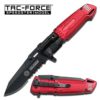 Tac-force RED Fire Fighter Assisted Open Rescue LED Light Pocket Knife - $41.95