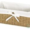 Vintiquewise(TM) Seagrass Shelf Basket Lined with White Lining 1 Pack - $28.95