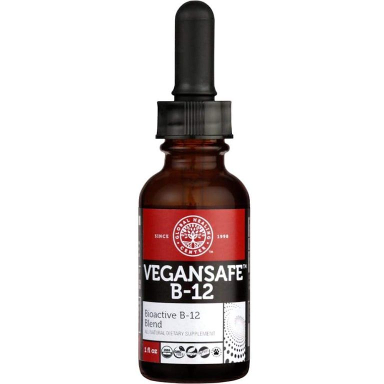 VeganSafe B-12 - Organic Liquid Vegan Vitamin B12 Methylcobalamin Adenosylcobalamin Supplement by Global Healing Center - 2,500 mcg (1 Ounce) 1 - $29.95