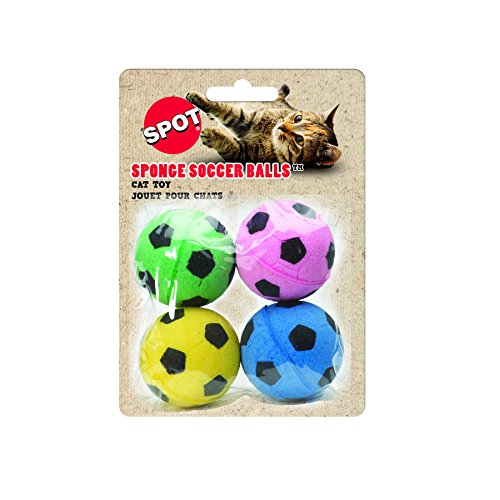 Ethical Products SPOT Sponge Soccer Balls Cat Toy Pack of 4 - $10.95