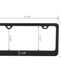 Roberly Matte Aluminum License Plate Frame with Black Screw Caps, 2Pcs 2 Holes Black Licenses Plates Frames, Car Licenses Plate Covers Holders for US Vehicles - $14.95