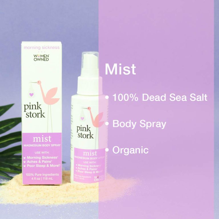 Pink Stork Mist: Magnesium Spray for Morning Sickness & Nausea Relief -Supports Energy Levels, Sleep Quality & More -Supports Calm and Relaxation - Dead Sea Magnesium and Purified Water - $13.95