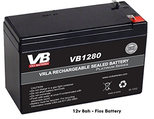 VERIZON FIOS UPGRADE REPLACEMENT BATTERY 12V 8AH SLA RECHARGEABLE BATTERY 15% LONGER RUN TIME by VICI - $27.95