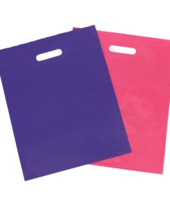 100 12x15 Glossy Pink and Purple Plastic Merchandise Bags w/Handles - $14.95