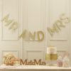 Ginger Ray Pastel Perfection Glitter Mr. And Mrs. Wedding Bunting Banner Gold - $87.95