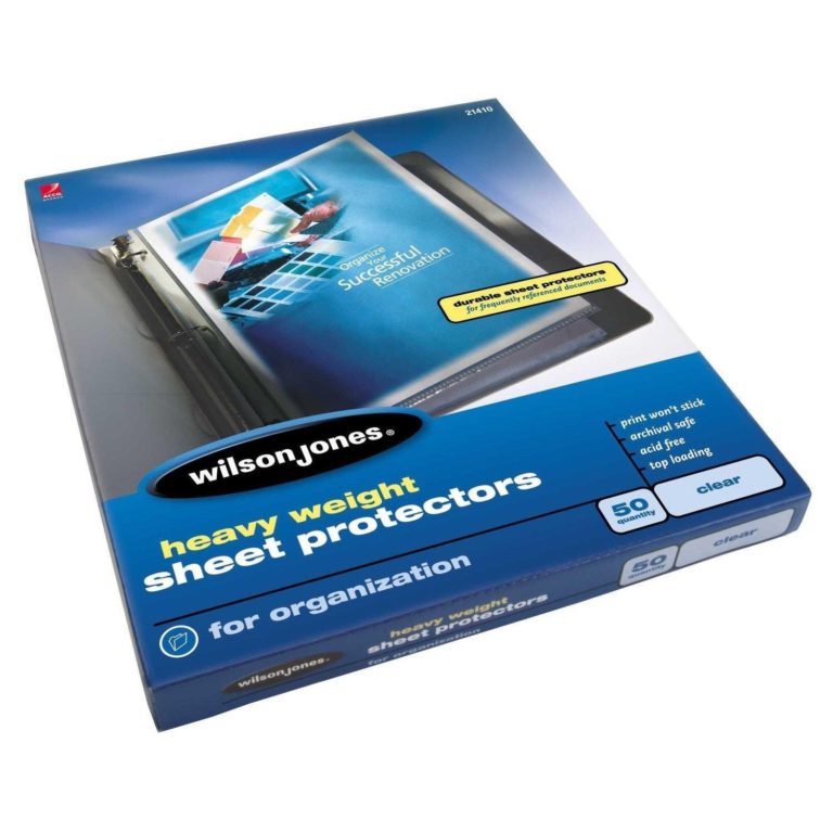 Wilson Jones Heavy Weight Top-Loading Sheet Protectors Clear 50/Box (W21410) - $12.95
