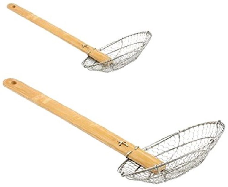 Chefland 4-Inch And 6-Inch Asian Spider Skimmer Strainer With Bamboo Handle S.. - $36.95