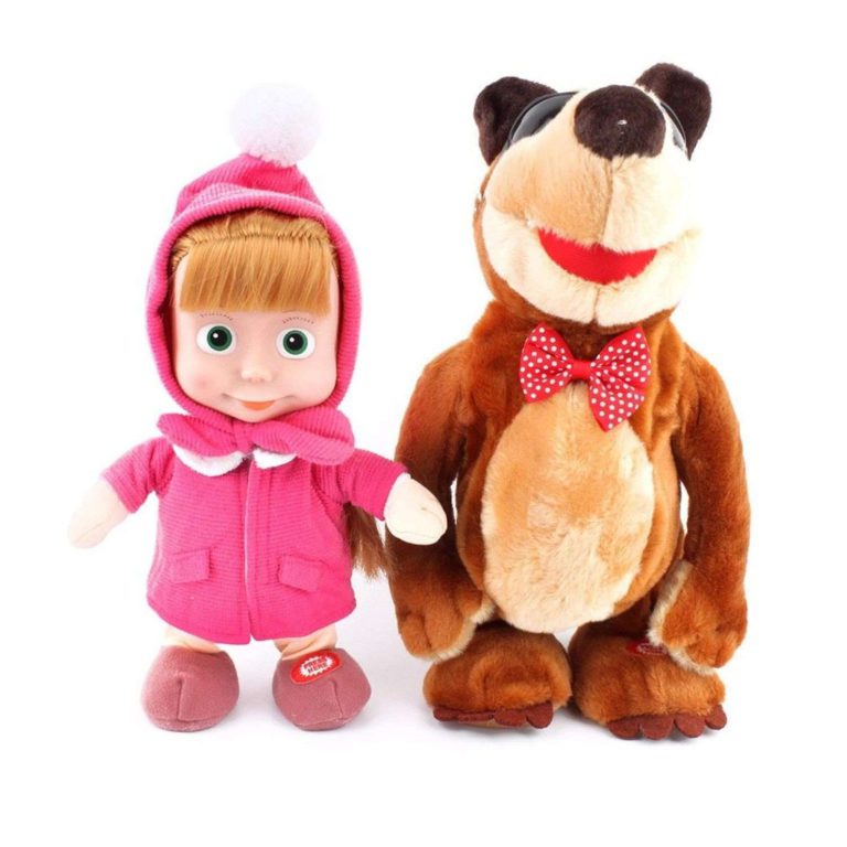 Ycc Team Russian Language Masha And The Bear Playset Can Dance And Walk Great.. - $36.95