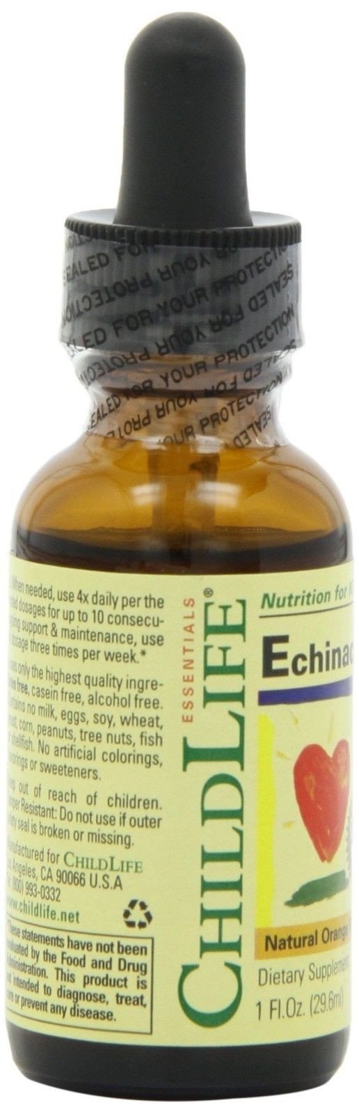 Child Life Echinacea Glass Bottle 1-Ounce Orange 1 Oz - $8.95