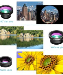 Victsing Clip 3-In-1 180Fish-Eye Lens+Wide Angle Lens+Micro Lens Camera Lens .. - $9.95