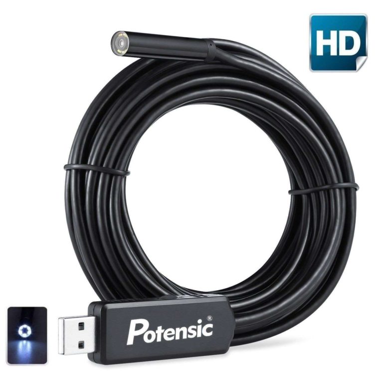 Potensic Digital Endoscope Borescope Waterproof Camera 2.0 Megapixels 6 Led L.. - $24.95