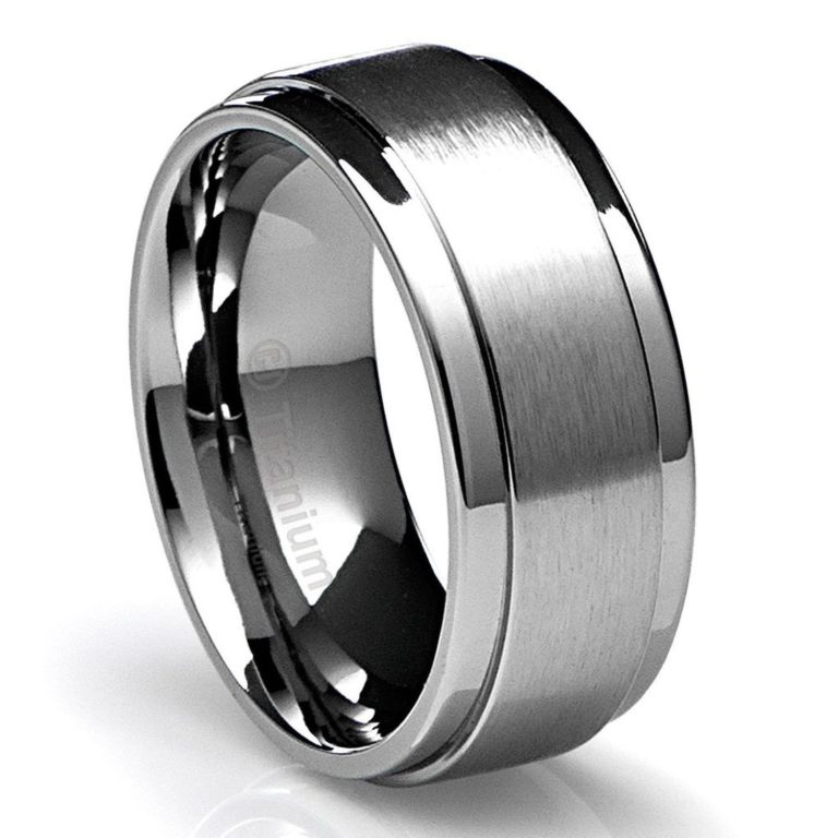 Cavalier Jewelers 10Mm Men's Titanium Ring Wedding Band With Flat Brushed Top.. - $15.95