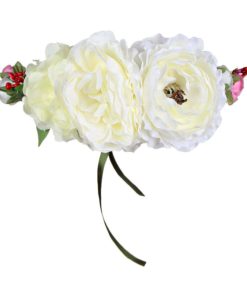 Valdler Flower Wreath Headband Floral Crown Garland Halo For Wedding Festivals - $15.95
